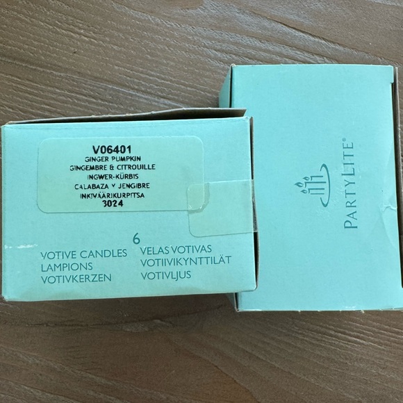 PartyLite Box GINGER PUMPKIN Votive Candles V06401 New - Picture 2 of 2